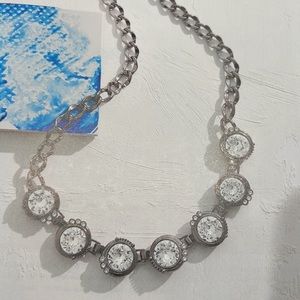 Silpada Glamour Necklace - Swarovski crystals, Brass with Hematite Plating